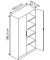 Stahlschrank C 3000 Asisto 141002-000 S10239 verkehrsweiß 100,0 x 43,5 x 198,0 cm, aufgebaut